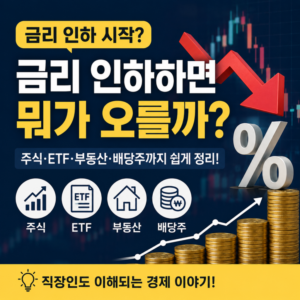 금리 인하하면 오르는 주식 ETF 부동산 총정리 썸네일